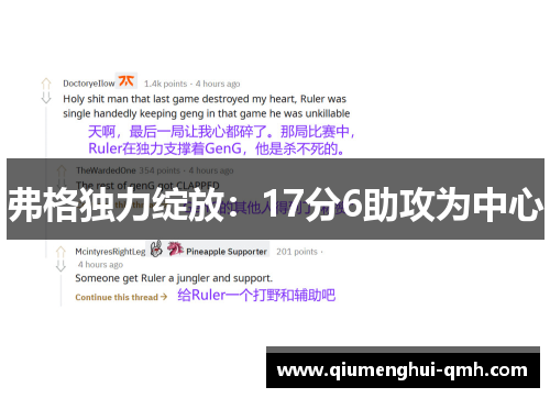 弗格独力绽放：17分6助攻为中心